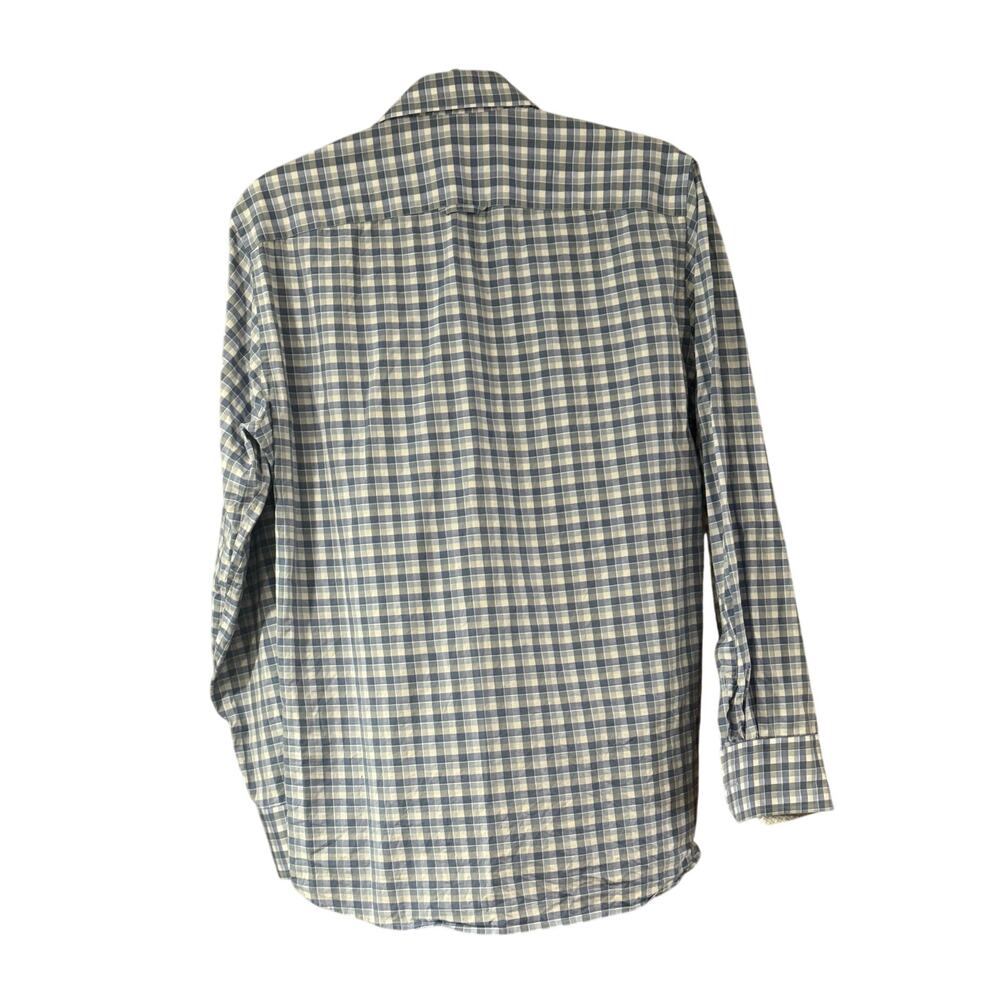 Egara Slim Fit Blue White Plaid Button Down Shirt Men’s Medium 15-15.5 - Picture 3 of 10
